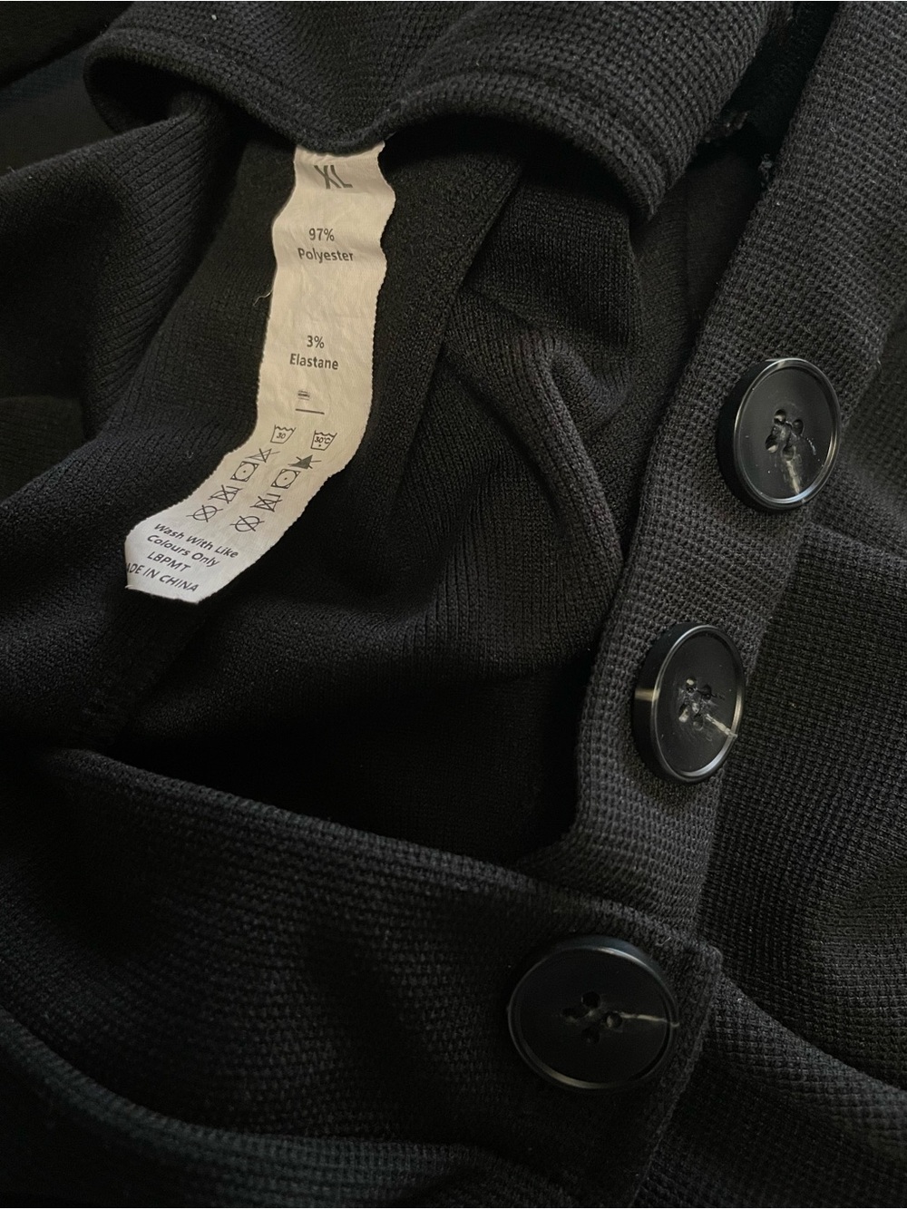 Halara I-6 Pockets Waffle Casual Overalls Wide-Leg Black Size XL - Picture 5 of 6